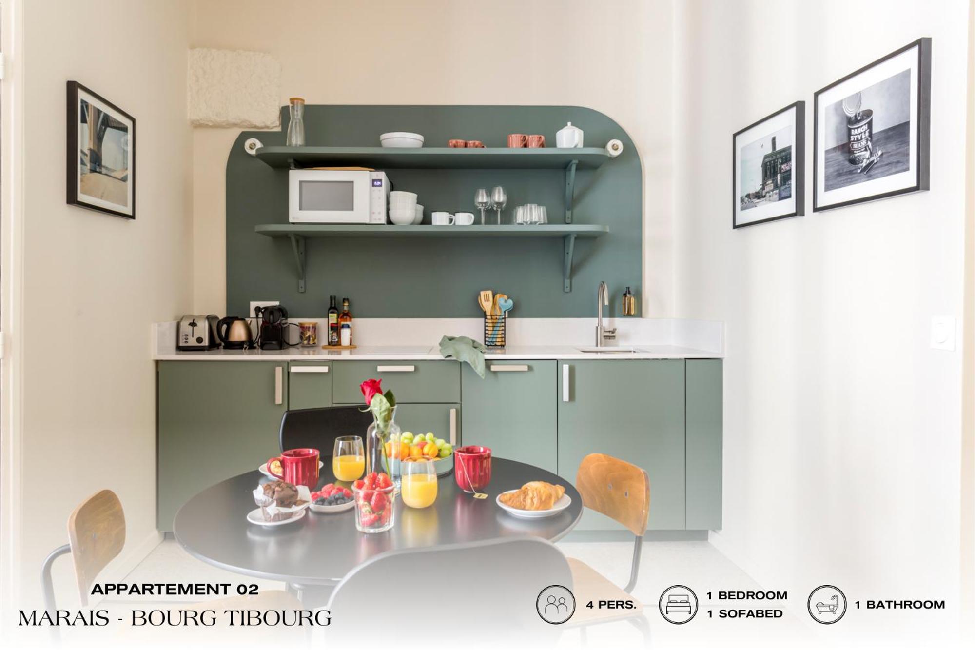 Beauquartier - Marais, Bourg Tibourg Appartement *