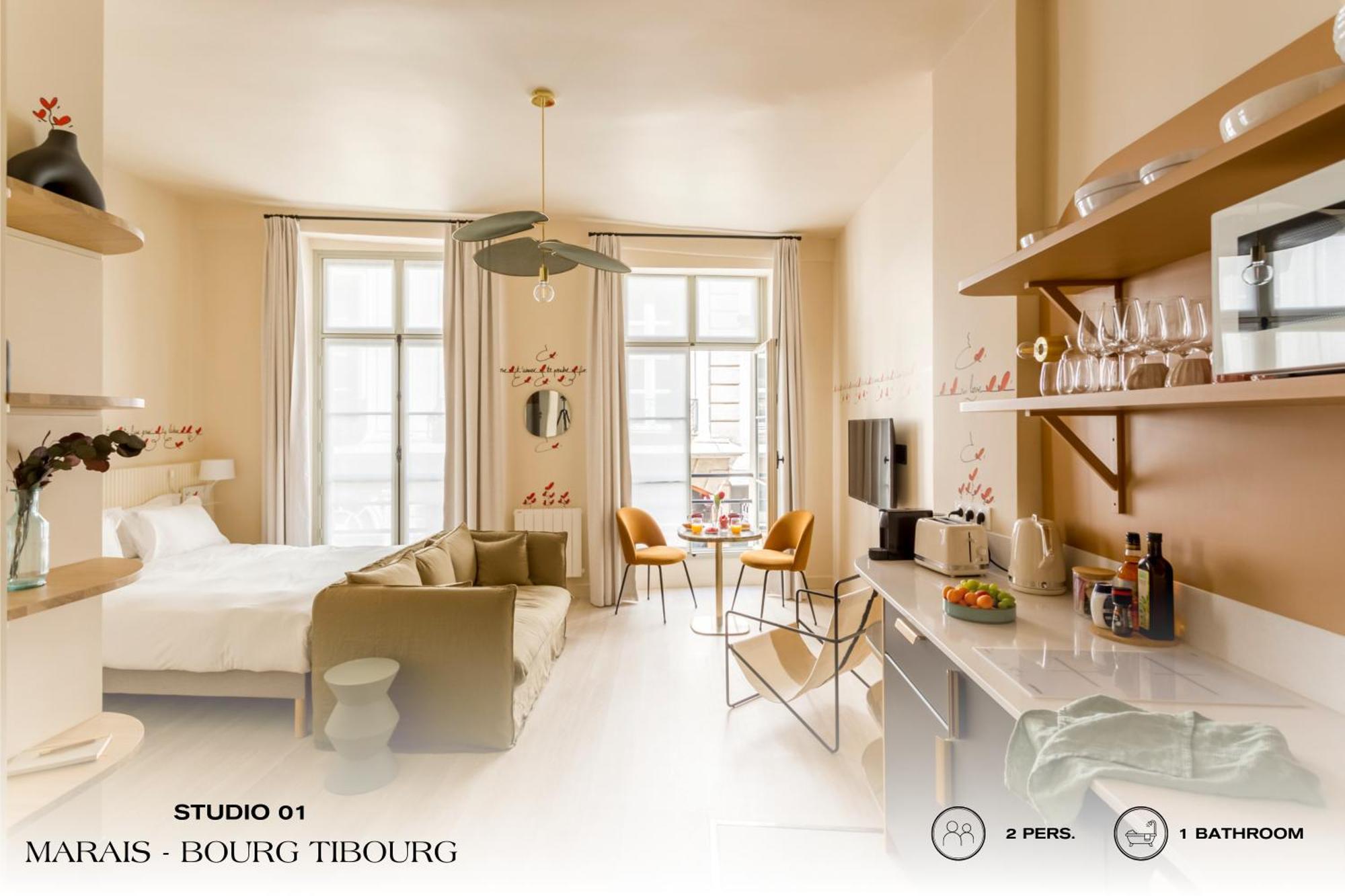 Appartement Beauquartier - Marais, Bourg Tibourg