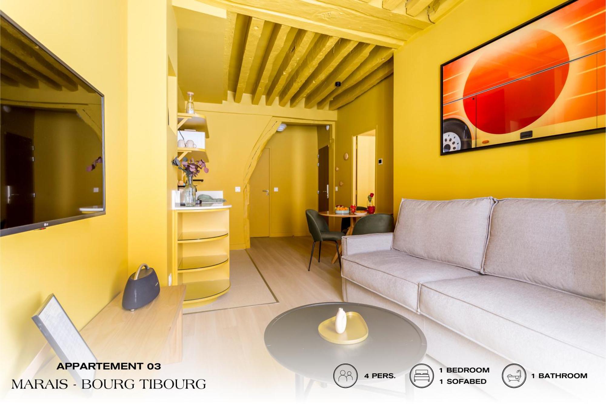 Beauquartier - Marais, Bourg Tibourg Appartement Parijs