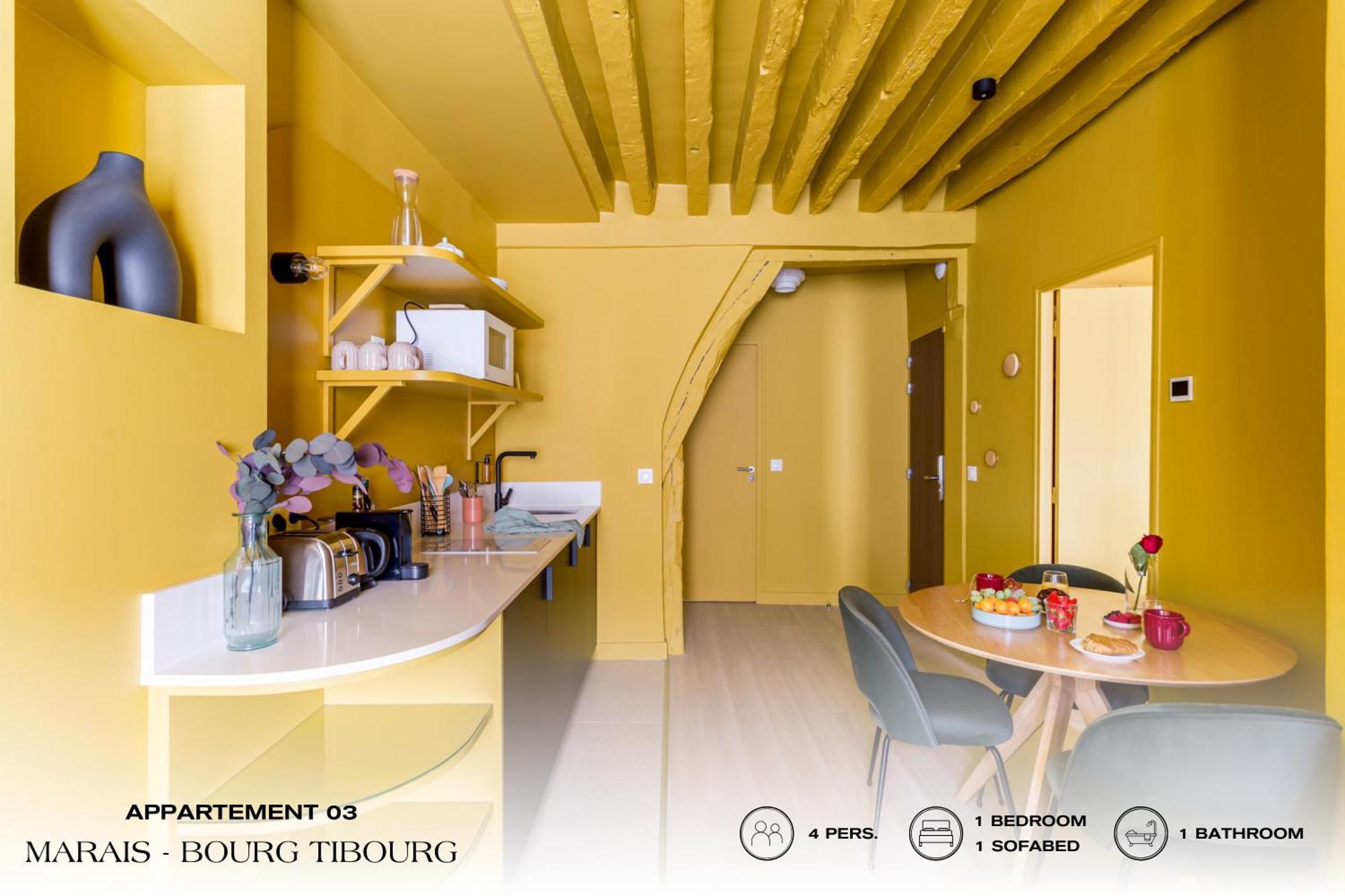 Beauquartier - Marais, Bourg Tibourg Appartement Parijs