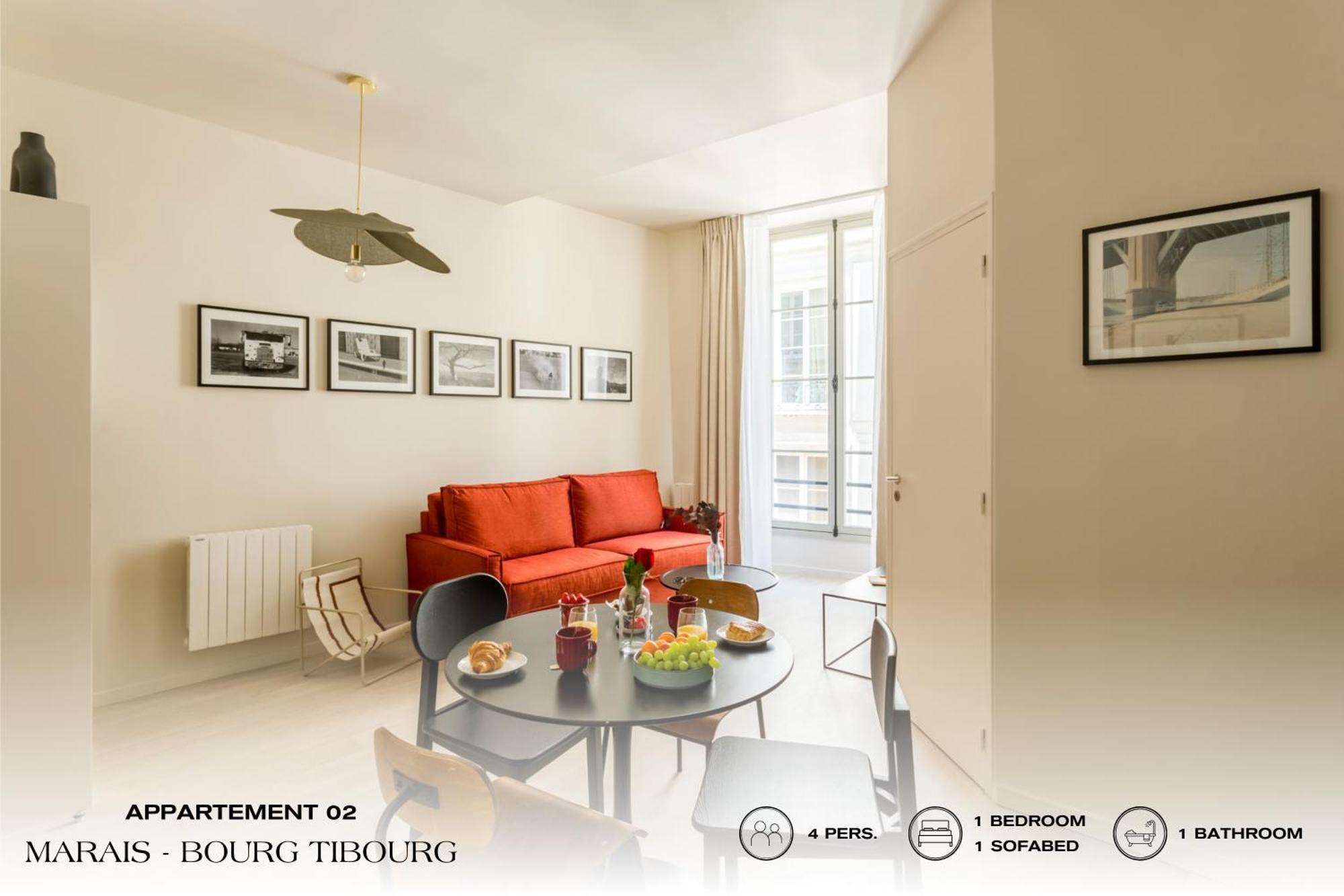 Appartement Beauquartier - Marais, Bourg Tibourg