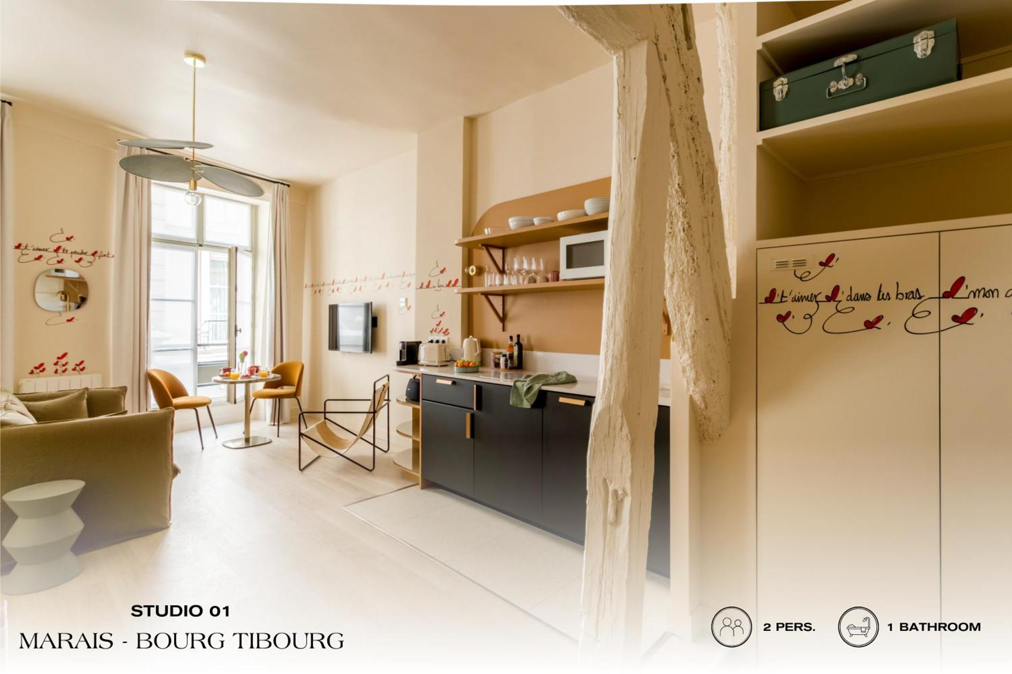 Appartement Beauquartier - Marais, Bourg Tibourg