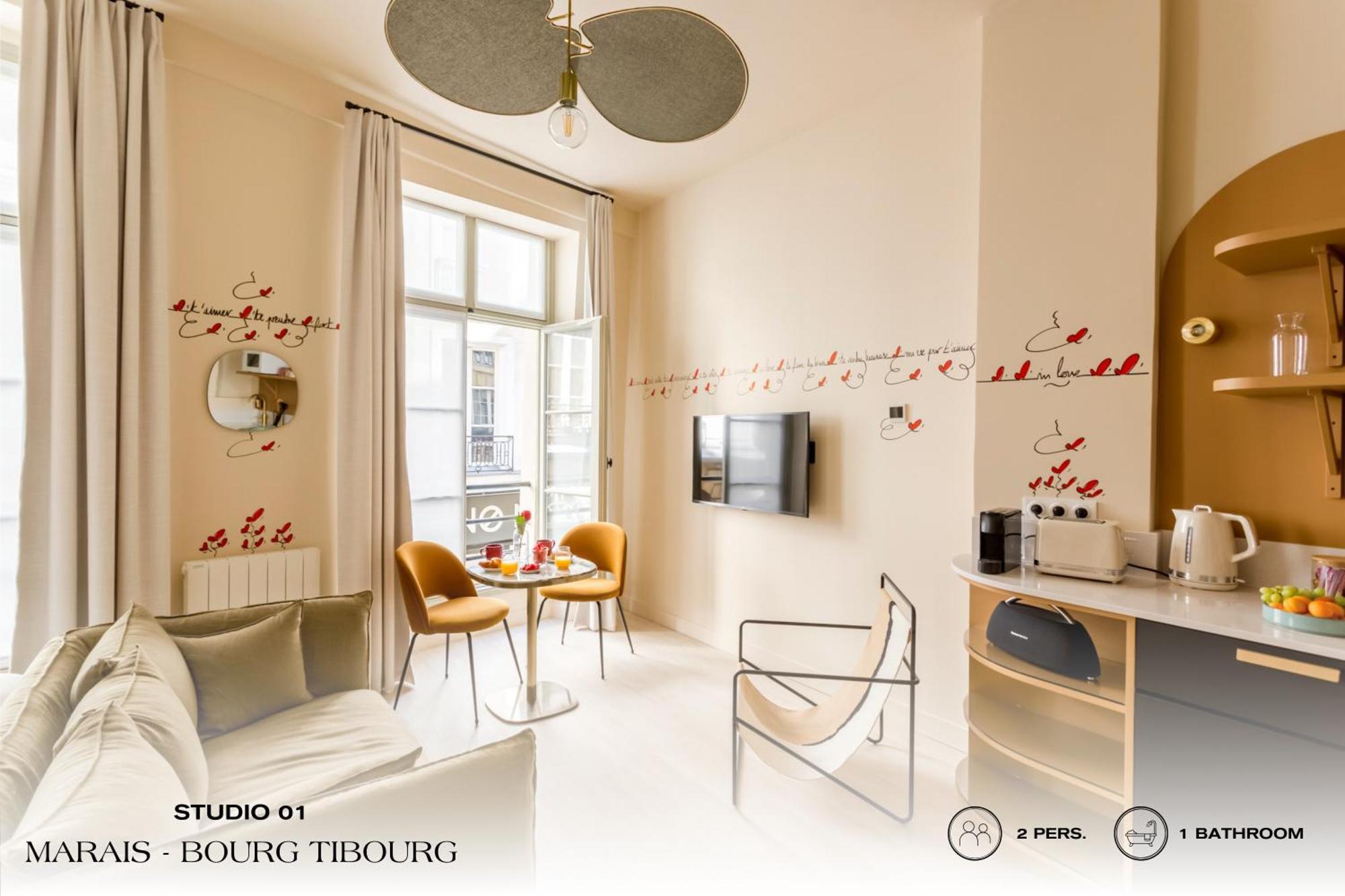 Beauquartier - Marais, Bourg Tibourg Appartement Parijs