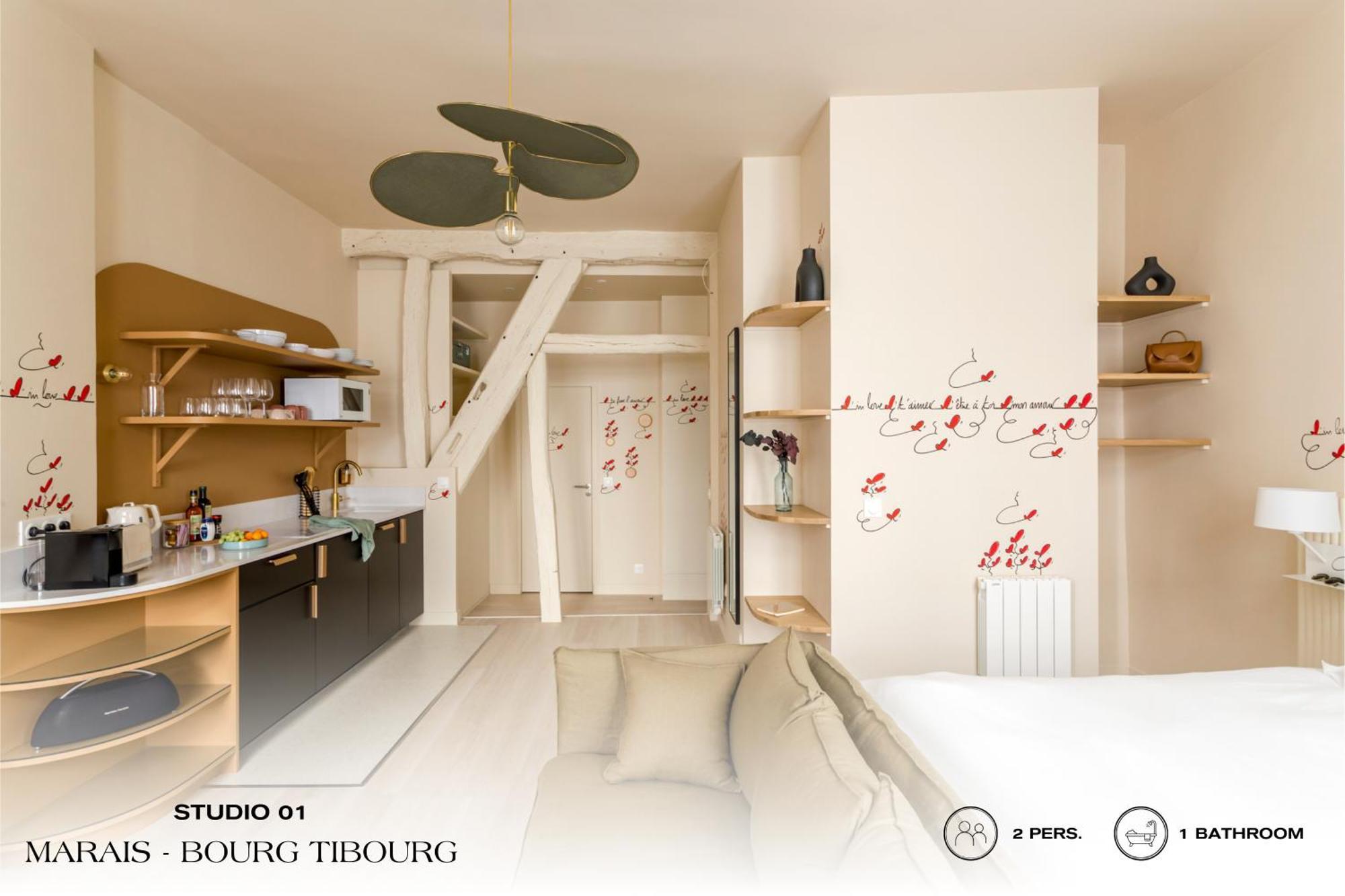 Appartement Beauquartier - Marais, Bourg Tibourg Parijs