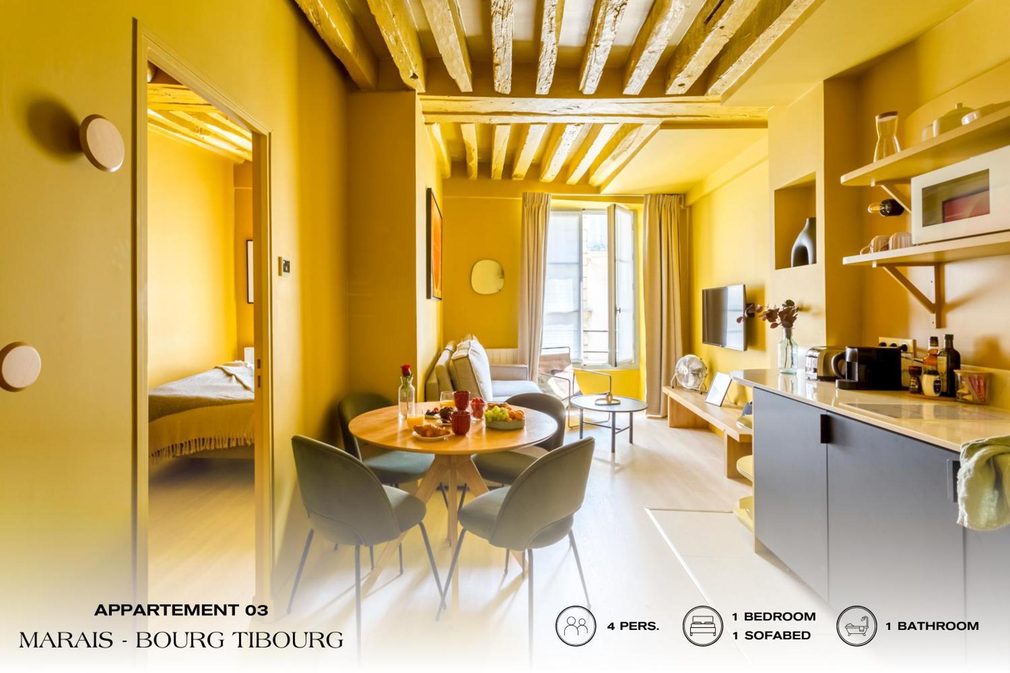 Beauquartier - Marais, Bourg Tibourg Appartement Parijs
